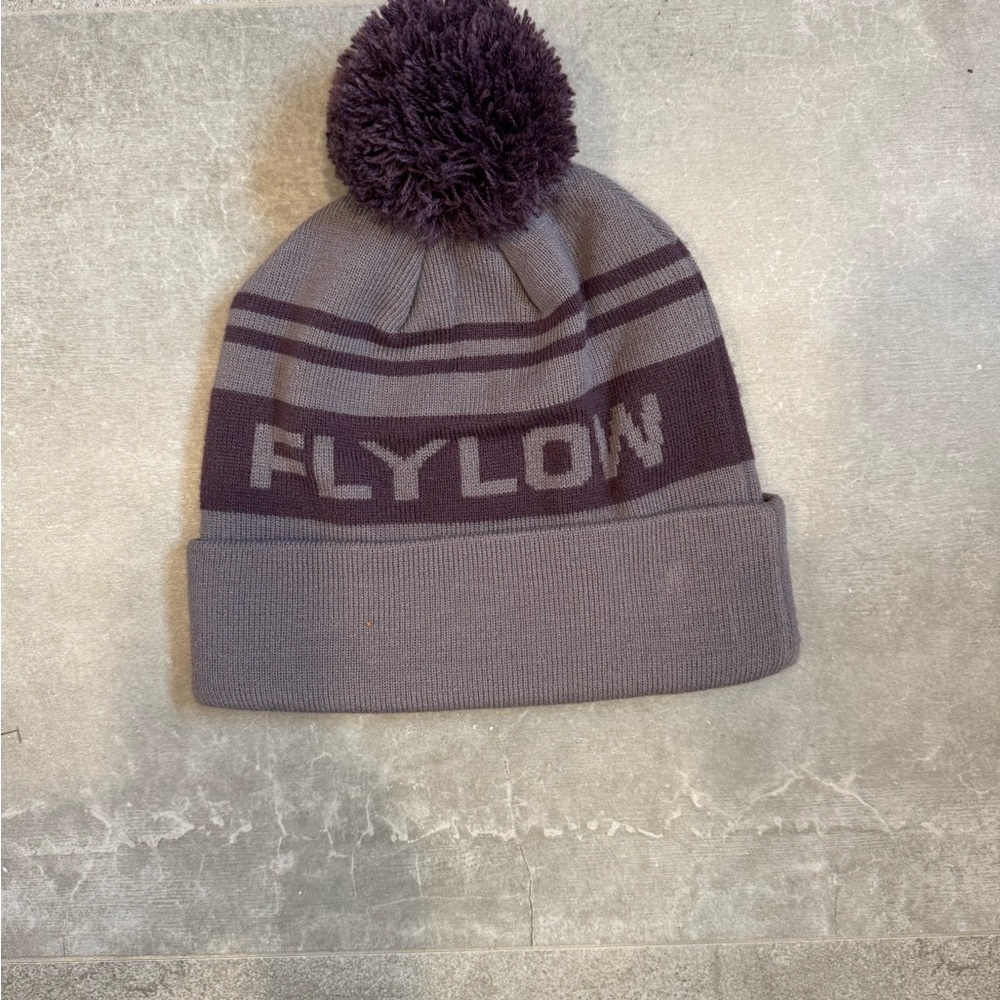 Flylow Purple Pom-Pom Beanie
